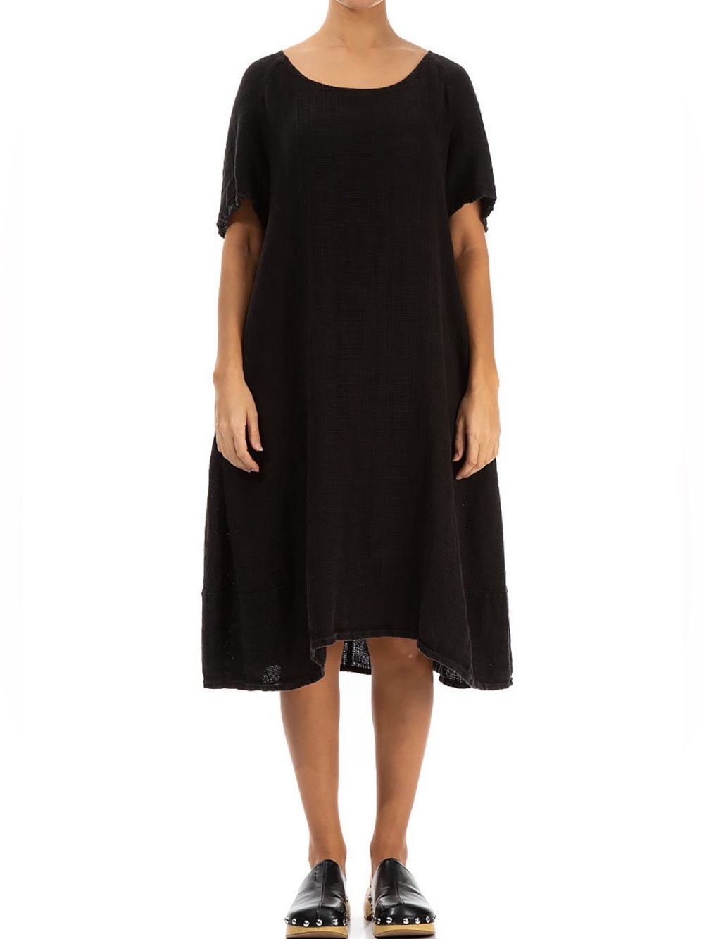 Grizas Linen Black Dress